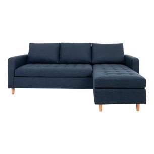 Firenze - blå sofa med chaiselong VENDBAR